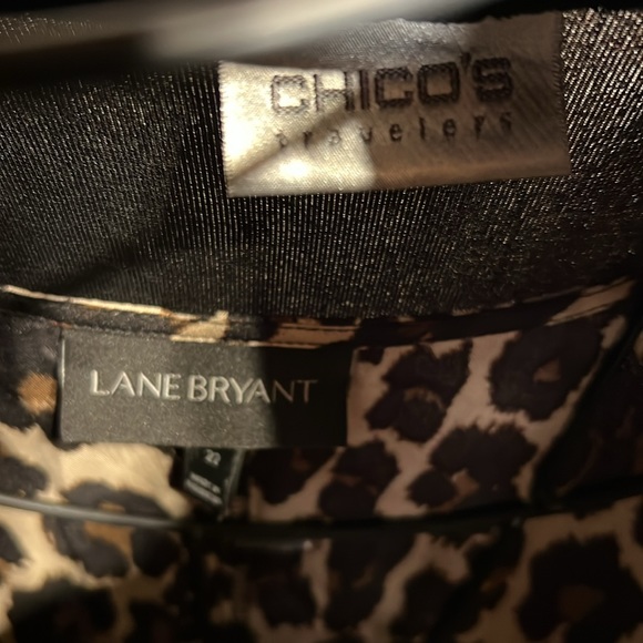 Lane Bryant Leopard dress, 2x PLUS SIZE and sz3 Chicos fringe cardigan! Both - Picture 7 of 13